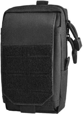 TRIWONDER Molle Klein Tasche, Handytasche Taktische Tasche Gürtel Multifunktional EDC Pouch (Schwarz)