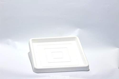 Soucoupe carrée en résine 70 cm. Bianco