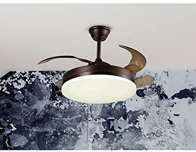 Ventilador de Techo LED CCT 2x36W VENTO Schuller Marron Mate y Negro 4 Aspas Ø50-100cm