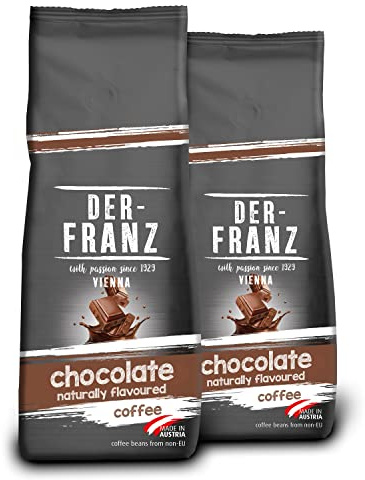 DER-FRANZ Kaffee, aromatisiert mit Schokolade, gemahlen, 2 x 500 g