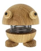 Hoptimist Tier, Frog, Holzdeko, Wackelfigur & Glücksbringer aus Holz, Skandinavisch, Deko Wohnzimmer, Büro & Schreibtisch, Tolle Kleine Geschenke, 5,5 x 5,9 x 7,3 cm, Small, Oak