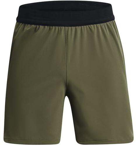 Under Armour Mens Peak Woven Shorts Mrneodgreen/Black XL