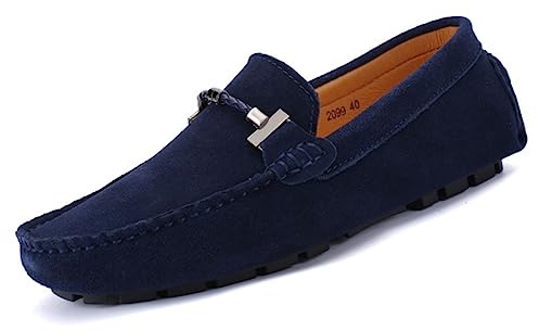 Scarpe da Guida comode Mocassino Scarpe in Pelle Morbida Pantofole Penny Scarpe alla Moda Antiscivolo Scarpe da Guida Casual Piatto