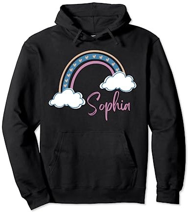 Boho Regenbogen Mädchen Name Sophia Namensschild Sophia Boho Pullover Hoodie