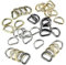 KALUROIL 100 PCS Anillas Para Bolsos Hebillas de metal multiuso! anillos en D de 20 mm en 4 colores para llaveros, cinturones, bolsas y más