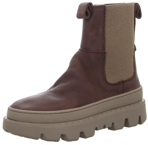 Satorisan - High-top Damen - Unalome Elastics Premium - Vintage Leder Stiefel Bequem, Nachhaltig und Dauerhaft - Farbe Marron - Größe 37