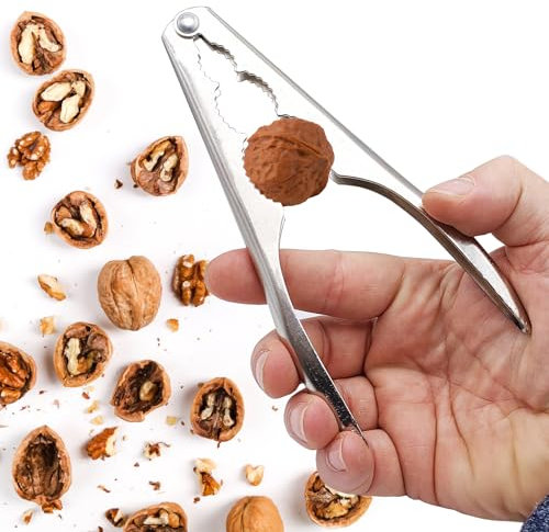 Leddy Living Casse-noix à pince traditionnelle, antidérapante en métal, pour noix, amandes, noisettes, fruits de mer, crustacés, casse-noisettes, fruits et graines à coquilles, nutcracker