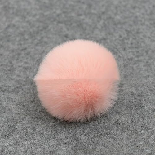 20 Stück Fellbommel Pompon Kunstfell Pompon 3cm Künstliche Flaumige Fellbommel für StrickMützen Beanies Taschenanhänger Schlüsselanhänger Anhängern Basteln DIY Kunstpelz Pom Poms Ball-Hell-Pink