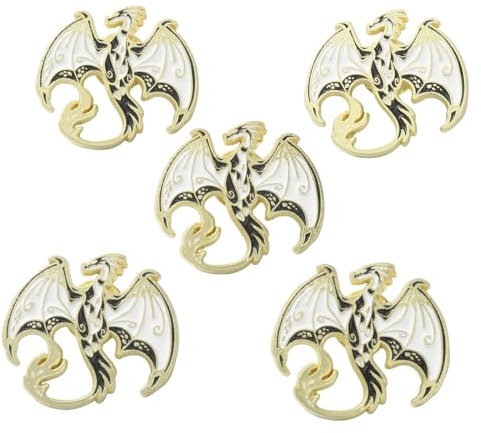 UR URLIFEHALL Lot de 10 broches en émail en forme de dragon pour vêtements, sacs, pulls, vestes, sacs à dos, loisirs créatifs