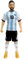 Sockers - Lionel Messi Figur, Star der argentinischen Nationalmannschaft | Detailgetreue Nachbildung des argentinischen Spielers: Messi | Ideal für Kuchen, Fußballfans oder Sammler | 30 cm Höhe