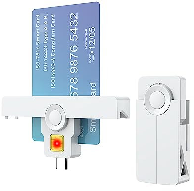 USB C CAC-Leser Militär, Smart Card Reader DOD Military USB Common Access CAC, Mini Fold ID, Debit, Kreditkartenleser, kompatibel mit Windows, Mac OS, Linux, Android Phone (Typ C)