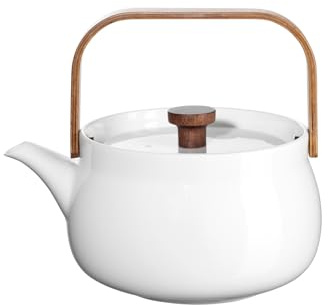 ASA Selection japandi Teekanne mit Holzgriff weiß 0,6l
