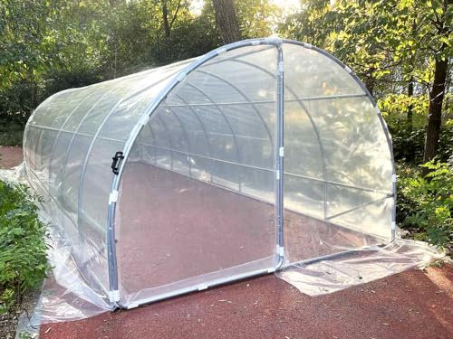 FRANCE SERRES - Serre de Jardin 24m² | Tunnel 8x3m | Bâche Thermique | ø32mm | 2 Portes sur Charnières