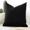 Artscope 1er Set Boucle-Kissenbezügen Einfarbig Wurfkissenbezug Moderne Dekokissen Kissenhülle Set Kissen Fall für Sofa Auto Schlafzimmer Zuhause Dekor 50x50cm, Schwarz