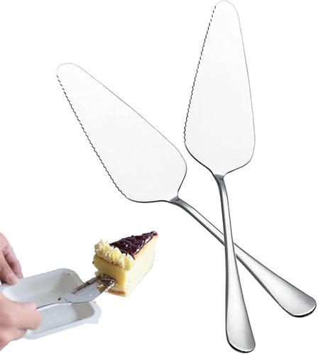 10 Stück Kuchenschaufel Edelstahl Poliert, Tortenschaufel, Kuchenschaufel Edelstahl Set, Kuchenschaufel Mit Gezackten Kanten, Pizza-Server, für Küche, Tägliche Partys, Hochzeiten, Spülmaschinenfest