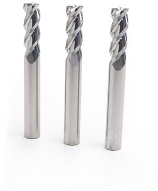 3er Set Vollhartmetall-Fräser für Aluminium, 3 Schneiden, 4-10 mm Durchmesser, industrielle Anwendung (6 mm)