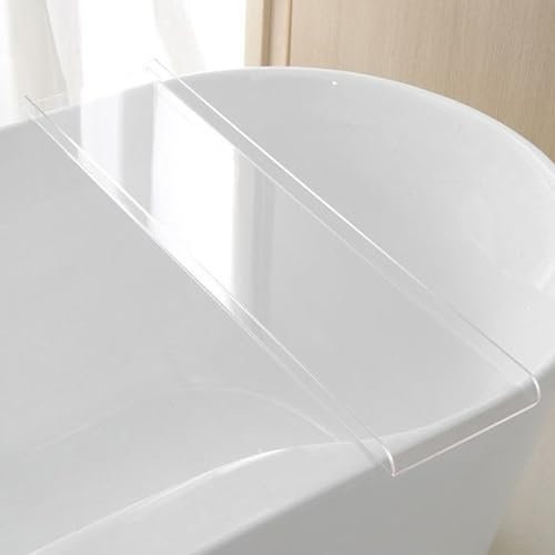 GIYDNEI Bandeja De Acrílico para Bañera, Soporte Transparente para Bañera, Mesa De Bandeja De Bañera para Baño, Accesorio Organizador De Baño De Lujo,Clear,80cm/31.5in