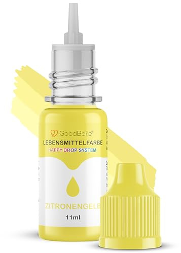 GoodBake Lebensmittelfarbe Gelb Pastell (11 ml) flüssig, farbintensiv
