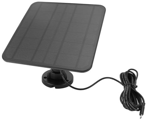 6V 5W Solar Panel for REOLINK for for REOLINK Camera, IP65 Water Resistant 360 Deg Rotatable Type C Port Outdoor Security Camera Solar Charger, Easy Installation
