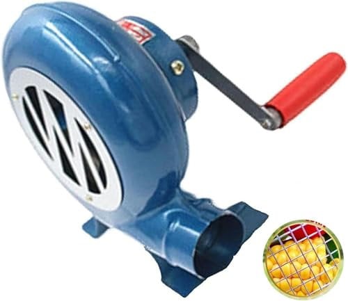 Handkurbel, Eisengetriebe, BBQ-Gebläse für Schmiede, manuelles Luftgebläse mit Metall-Lüfterblatt und Popcorn-Ventilator, Grill-Feueranzünder, Werkzeug (350 W)