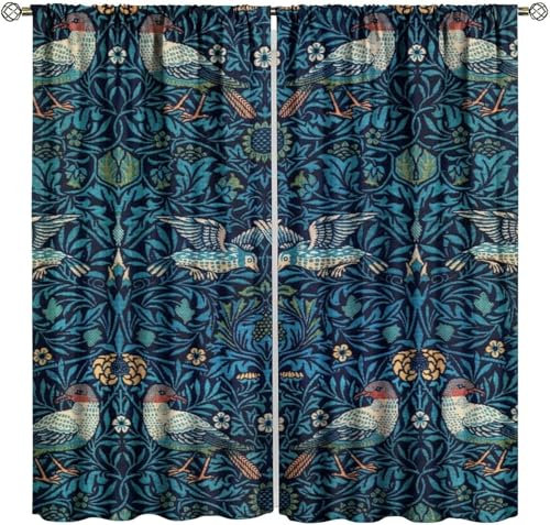 Vorhänge Curtain Tiere Vögel 3D Vorhang Gardinen Blickdicht Mit Ösen, Leichter & Weicher Verdunklungsvorhang Für Wohnzimmer Schlafzimmer Tür Hotel-Büro-Restaurant 170X200 cm (B + H)-770172839