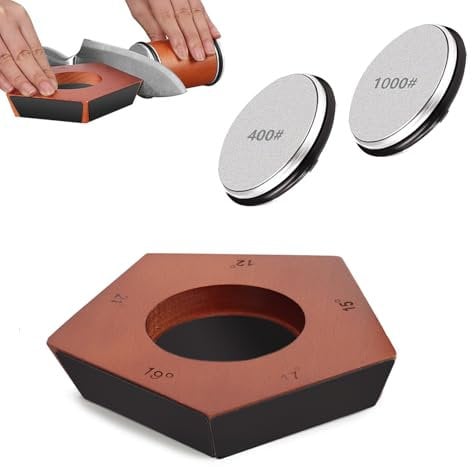 Rolling Knife Sharpener Kit,Kitchen Roller Knives Sharpener,Diamond Roller Sharpening System,Angle with 12° to 21° Type for All Blade Types,for Home Kitchen Professional,with Roller Replacement Piece