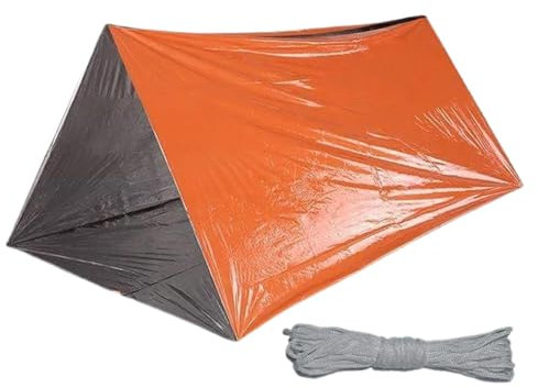 Outdoor Zelt Shelter, Survival Zelt Leicht, Camping Tarp Shelter, Ultraleichtes Design Wasser und Winddicht Vielseitig Verwendbar 2 Personen Entwickelt für Camping, Wandern