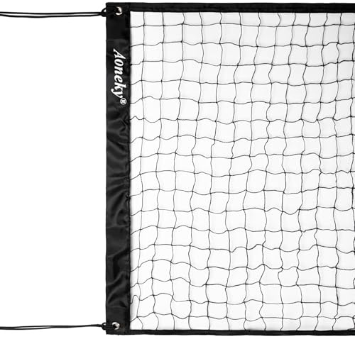 Aoneky 6.4 x 0.9M Pickleball Netz - Indoor Outdoor Badminton Tennis Volleyball Netz mit Schnüren, Schwarz