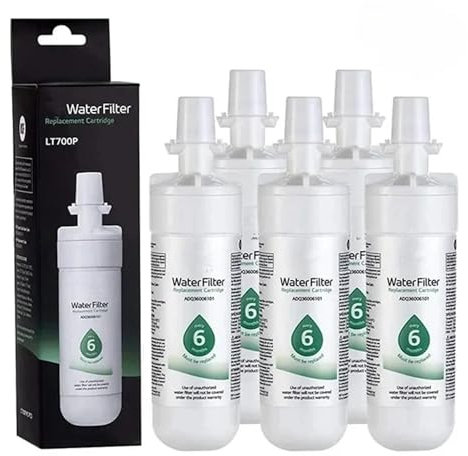 Refrigerator Water Filter,Compatible for LG,LT700P ADQ36006102 LFX31945ST LFX31925ST LFX30766S LFXC24726 LFXS24623 Refrigerator Replacement(5Pcs)