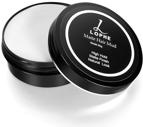 LOPHE Stylingclay Für Männer, 80g Clay Pomade Matt, Hair Clay mit Geschmeidiger Textu und Mattem Finishr, Styling Creme für Texturierte Styles, Kurzes und Mittellanges Haar