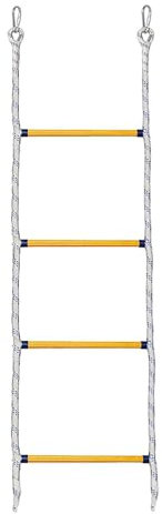 4 Step Boat Rope Ladder, Foldable Climbing Ladder With 2 Hooks, Portable Nylon Rope Boat Ladders For Canoe, Kayak, Pickup Box