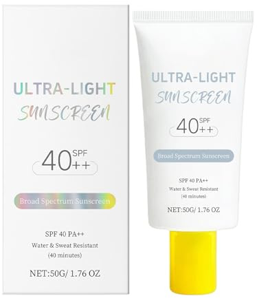 Gesichts Sonnencreme - 50G Unsichtbare Breitband-Gesichtssonnencreme - Breitbandschutz Leichte Pflege Ohne Öl Nicht Fettend Für Frauen Männer Tägliche Anwendung