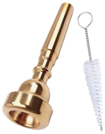 EXHUMKY Trompeten Mundstück Reinigungsset mit Metall Mundstück und Spezialbürste für French Horn und für Anfänger und Musiker zur gründlichen Reinigung und klarem Klang