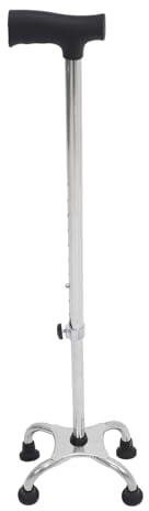 Abaodam Verstellbarer Gehstock und Rutschfester Gummibasis Belastbar bis 100kg aus Edelstahl und ABS mit Ergonomischem Griff für Senioren für Indoor und Outdoor Nutzung