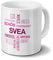 printplanet Tasse mit Namen Svea Positive Eigenschaften Tagcloud - Pink - Namenstasse, Kaffeebecher, Mug, Becher, Kaffeetasse