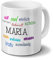 printplanet Tasse mit Namen Maria - Positive Eigenschaften von Maria - Namenstasse, Kaffeebecher, Mug, Becher, Kaffeetasse - Farbe Weiß