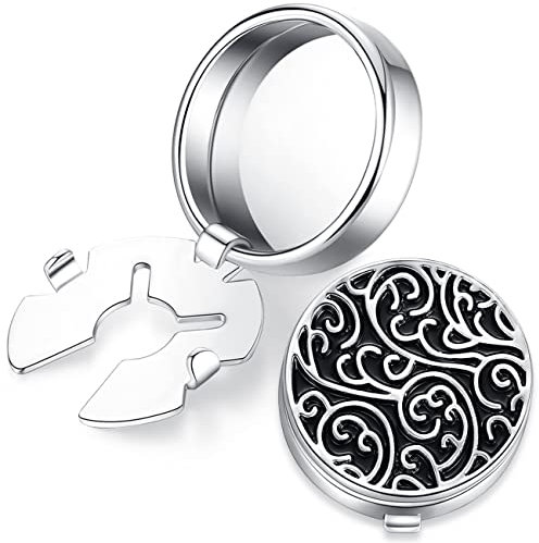 HONEY BEAR Herren Retro Muster Geschnitzt Manschettenknöpfe Cufflinks Manschettenknopf für das normale Hemd der Männer, Hochzeit Geschäft Geschenk (Schwarz mit Silber)