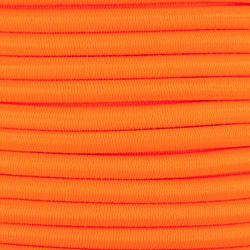 KAHAGE - BUTONIA 5m Gummikordel - Hutgummi - Rundgummi, hochwertig, extra-stark in 5mm, Neonorange