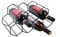 Urban Deco Small Wine Rack 9 Bottle Holder - No Need Assembly Modern Metal Wire Black Wine Storage for Countertop Table Top Coffee Bar Kitchen
