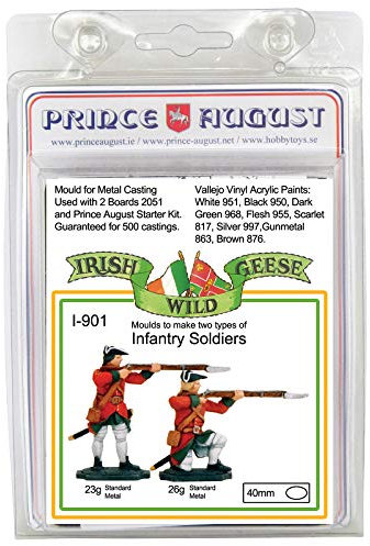 Unbekannt Prince August Hobby Gießform – Irische Wilde Gänse Soldaten stehend und kniend PAI901