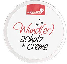 HERZENSTIER Wund(er) schutzcreme 25 ml für Hund, Katze und Pferd - Natürliche Pflege bei Scheuerstellen & schützende Salbe bei rauer Haut - hautberuhigend und ideal zur Stumpfpflege