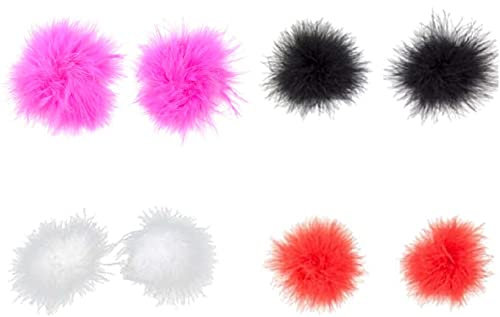 Kissa Nippies Cache tétons Bijou de Seins Nipples Mamelon Plumes Sexy (Blanc)