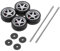SunniMix 1:64 Skala Auto Gummi Rad Reifen Hub Rad Felgen Weiche Gummi Reifen für RC 1/64 Auto-Set von 4 - G2