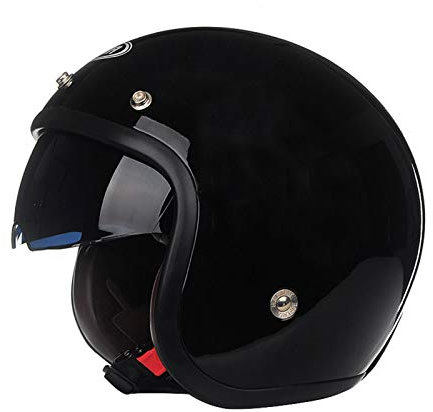 GAOZHE Casque Moto Scooter Demi Jet Visiere Ouvert Casque Jet Moto Vintage Homologué Homme Femme Helmets Casque Jet Compact - Casque de Moto Look Sport - Casque de Scooter Mixte
