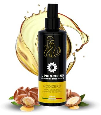 Il Principino - Spray Démêlant Chien et Chat, idéal pour dissoudre nœuds, demelant Chat Poils Longs, démêlant Efficace Poils de Chien, Aide Le brossage, illumine,empêche la Formation des nœuds 200 ML