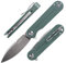 Firebird GANZO FH922-GB Couteau Pliant de Poche Lame en Acier D2 85 mm G10 Poignée Antidérapante avec Clip Camping EDC Couteau 196 mm 109 g (Vert)