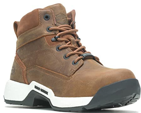 HARLEY-DAVIDSON FOOTWEAR Stivali da moto Dowden Ct da uomo, Marrone, 46 EU