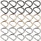 D-Ringe 25mm, 30 Stück D Ringe Metall, D-Ring Edelstahlringe, Passend für Hundehalsbänder, Taschenzubehör, Schlüsselanhänger, DIY Zubehör (27 * 25 * 3.8mm)