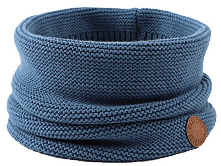 XIAOHAWANG Baby Schal Winter Strickschal Jungen Dick Warm Schlauchschal Mädchen Loop Schal Kinder Rundschal für 1-6Jahren(Haze blau)