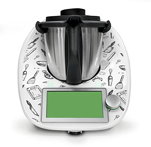 Deko Schutz Aufkleber kompatibel mit Küchenmaschine Thermomix TM6 Design Sticker Klebefolie Zubehör Küchengerät wasserfest selbstklebend RX042 (10 Cooking)